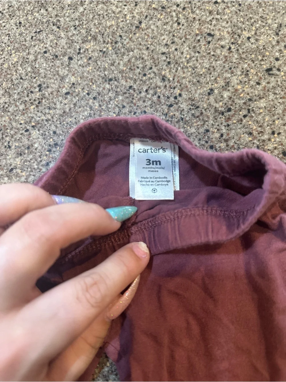 Carter's Dusty Rose Baby Leggings - Mauve Pink Stretch Bottoms